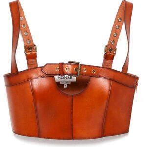 MONSE buckled leather top-Size Large